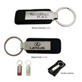 Leatherette with Rectangular Metal Key Tag